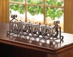 #10015298 HORSESHOES AND STARS CANDLEHOLDER