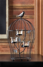 #10015369 BIRDCAGE TRIPLE CANDLEHOLDER