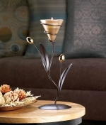 #10015657 GOLDEN BLOOM CANDLEHOLDER