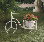 #10015694 WHITE TRICYCLE PLANTER