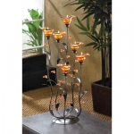 #12793 AMBER CALLA LILY CANDLEHOLDER