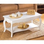 #13226 WHITE ELEGANT COFFEE TABLE