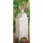 #13356 GIANT-SIZE WHITE MEDALLION LANTERN