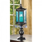 #13401 EXOTIC AZURE PEDESTAL LANTERN