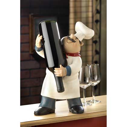 #14001 HAPPY CHEF WINE HOLDER