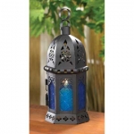 #14120 OCEAN BLUE CANDLE LANTERN