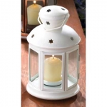 #14124 WHITE COLONIAL CANDLE LAMP