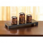 #14654 ELEPHANT TRIO CANDLEHOLDERS