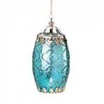 #15193 AQUAMARINE FILIGREE CANDLE LANTERN