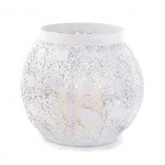 #15274 WHITE LACE DESIGN CANDLEHOLDER