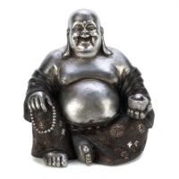 #14581 Happy Sitting Buddha Statue