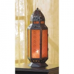 #34691 AMBER CANDLE LANTERN