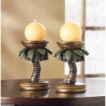 #36006 PALM TREE CANDLEHOLDERS