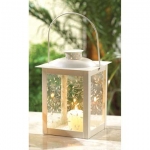 #37441 LARGE IVORY COLOR GLASS LANTERN