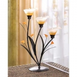 #38947 AMBER LILIES TEALIGHT HOLDER