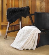 #10015441 DELUXE BLACK FAUX FUR BLANKET