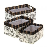 #10015392 FLORAL WOVEN NESTING BASKETS