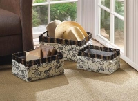 #10015392 FLORAL WOVEN NESTING BASKETS