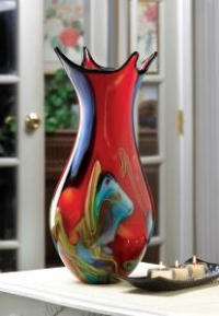 #10015485 COLOR SPLASH ART GLASS VASE