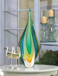 #10015486 COOL FLAME ART GLASS STATUE