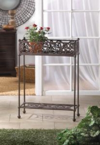 #10015519 CAST IRON TWO-TIER PLANT STAND