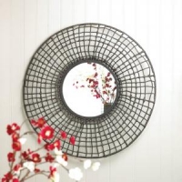 #10015538 KNOTTED RATTAN WALL MIRROR