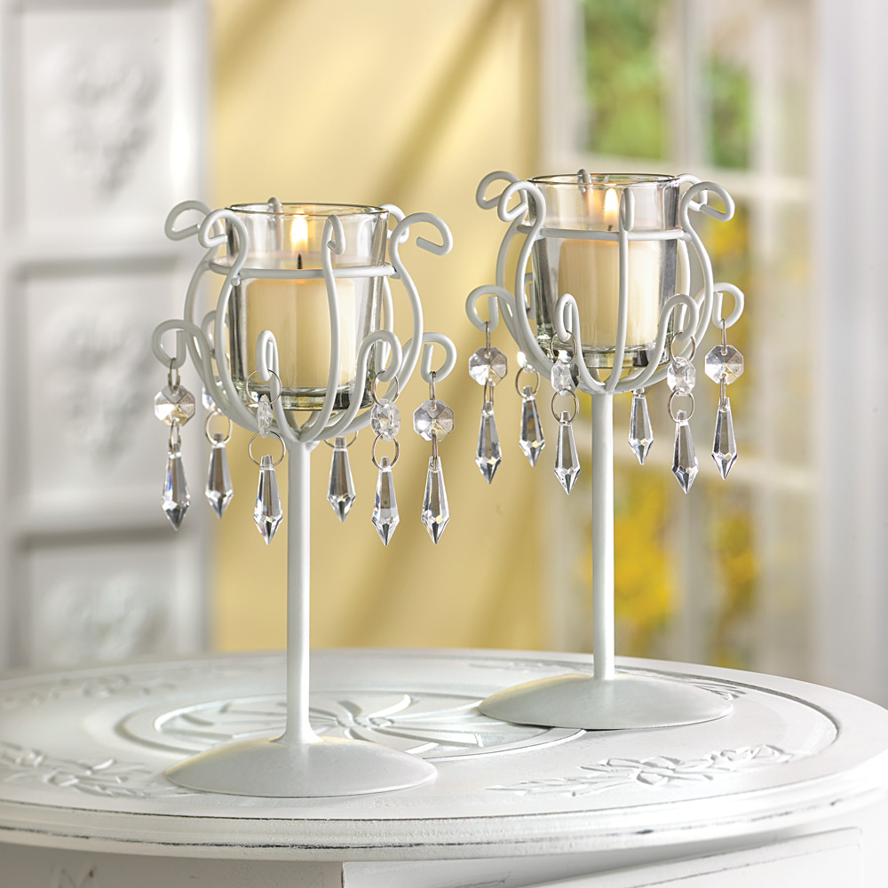 #39550 CRYSTAL DROP VOTIVE STANDS