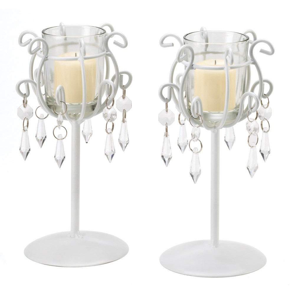 #39550 CRYSTAL DROP VOTIVE STANDS