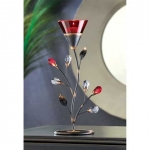 #D1083 RUBY BLOSSOM TEALIGHT HOLDER