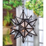 #D1133 MOROCCAN HANGING STAR LANTERN