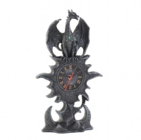 BLACK DRAGON MANTEL CLOCK