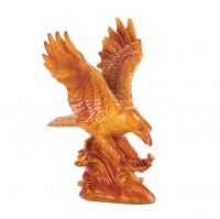 FAUX WOODEN EAGLE STATUE